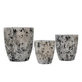 Retro Style Round Cement Fiber Flowerpot Can Be Placed in Indoor Table Flowerpots Garden Hotel Restaurant Cement Planter