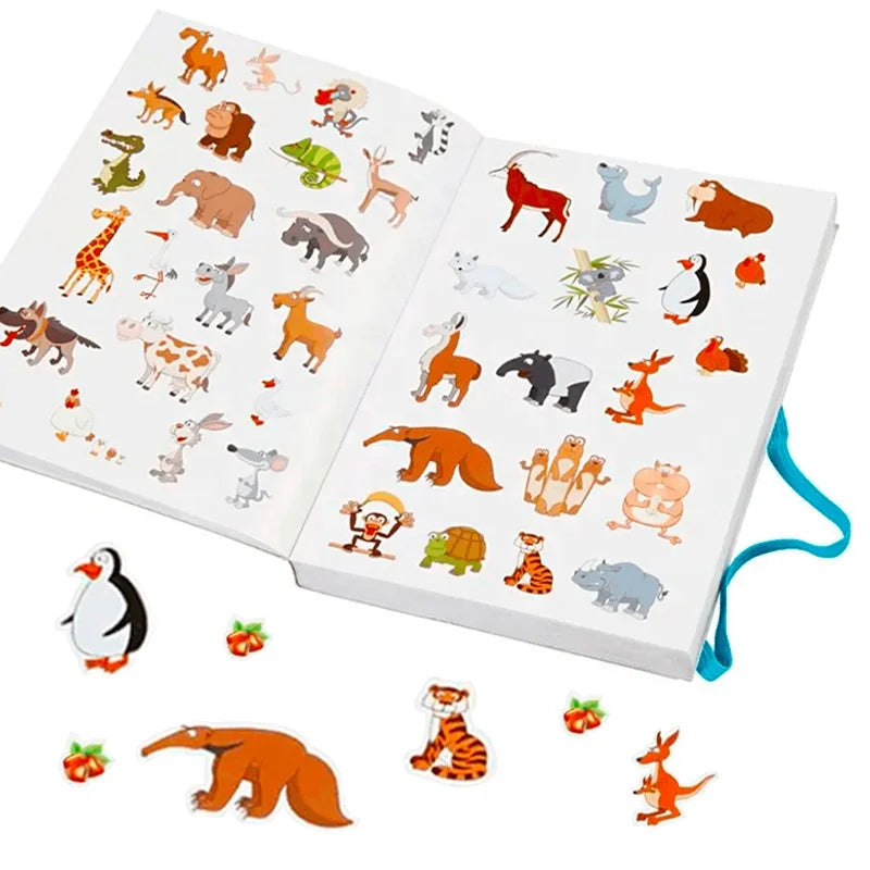 Animal Design Cute Sticker Cartoon Scene Children Activity Custom Printing Stickers Books Kids