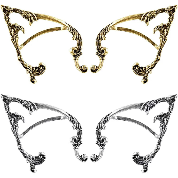European American Hot Selling Punk Earring Irregular Dark Ear Cuff Clip Earring Simple Personality Gothic Elf Earrings