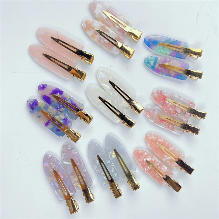 New Acetic Acid Hairpin No Bend Hair Clips Duck Mouth Clip Hairpin No Crease Curl Clips