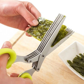 5 Layers Stainless Steel Multi Layer Kitchen Scissors Chopped Green Onion Vegetable Cut Herb Spices Scissors Cooking Supplies