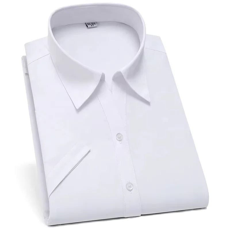 Classymen 2025 New Arrival Summer Pure Shirt 100% Cotton Turn-Down Anti-Pilling Pure Color Casual Formal Dress Big Brand