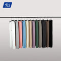 YLS Custom Men's 100% Cotton French Terry Sweatpants 380gsm Streetwear Solid Color Track Pants Mid Waist Stacked Joggers"