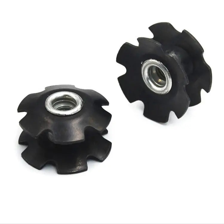 M6 M8 Pipe Connector Threaded Inserts Nut for Round Steel Tubes 65MN Steel Star Type Nut
