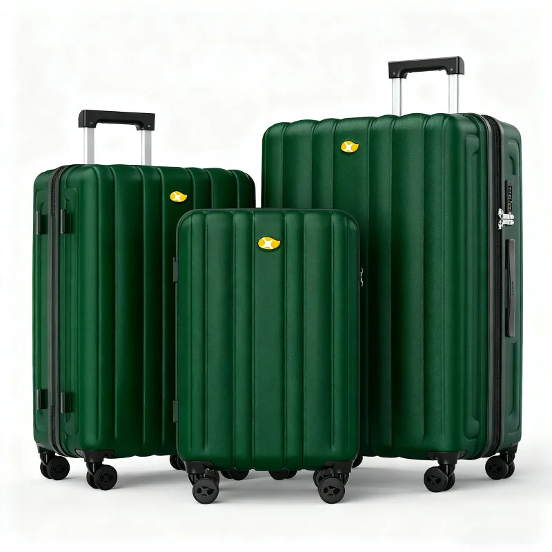 MGB Travel Luggage Sets 3 Piece Durable PC Suitcases with Spinner Wheels Lightweight Expandable Luggage with TSA Lock 20/24/28