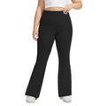 Custom Wholesale 4 Way Stretch Plus Size 1XL-5XL High Waist Flare Yoga Pants Slimming Spring/Autumn Wide Leg Pants