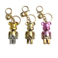 Wholesale Gradient Bear PVC Keychain UV-Graduated Cartoon Bear Pendant for Carrying Bags Belts Violent Gradient Acrylic Plastic