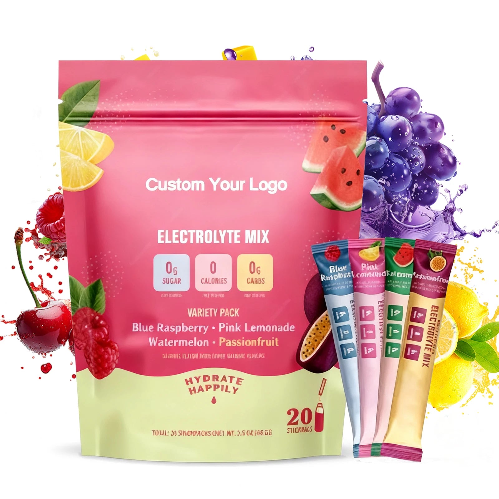 Sugar Free Hydration Electrolyte Packets Vegan Electrolyte Powder Drink OEM ODM Simply Balanced Hydration Electrolyte Mix Sticks