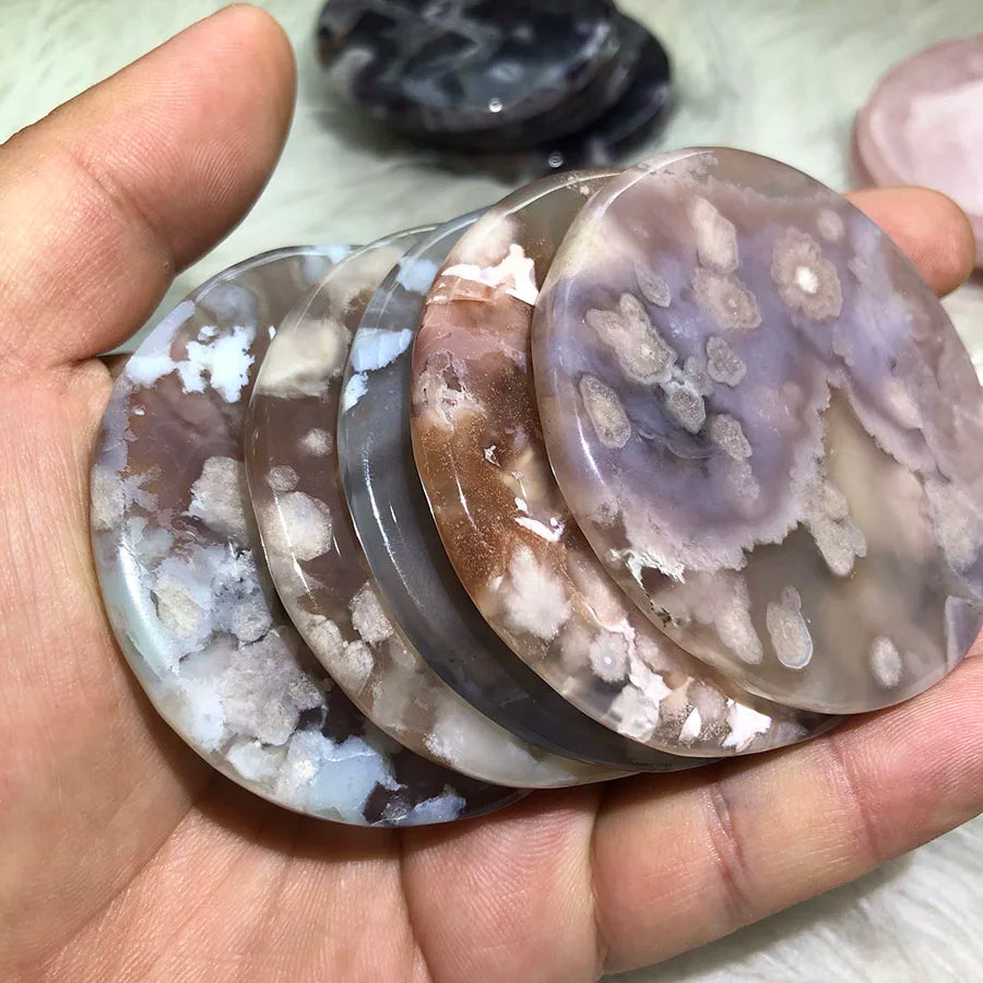 Natural clear Quartz Rock Crystal Slab Piece Quartz Crystal Round Slabs