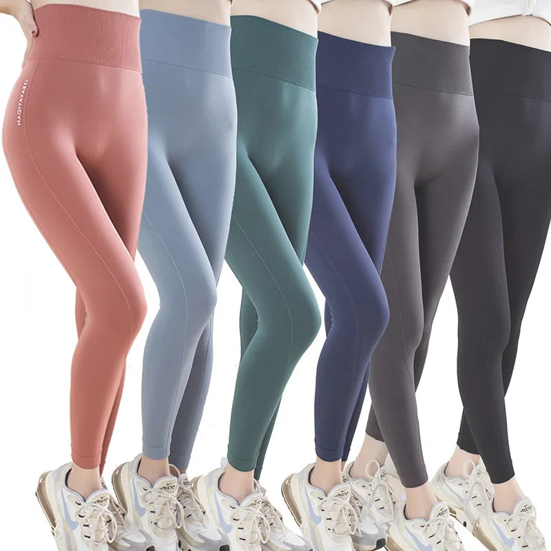 Women Girls High Rise Tummy Control Fitness Seamless Marble Tie Dye Scrunch Back Yoga Leggings