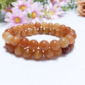 Precious Real Lucky Healing Natural 8mm Orange Aventurine Crystal Stretch Stone Bead Bracelets for Women and Men