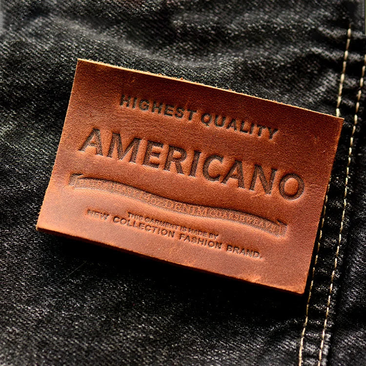 Customized Debossed Eco-Friendly PU Leather Label Patches with Custom Color for Jeans