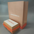 Custom Eco-Friendly Disposable Square Cardboard Burger & Sushi Box with Art Paper Folding Embossed Logo Printing Matt Lamination