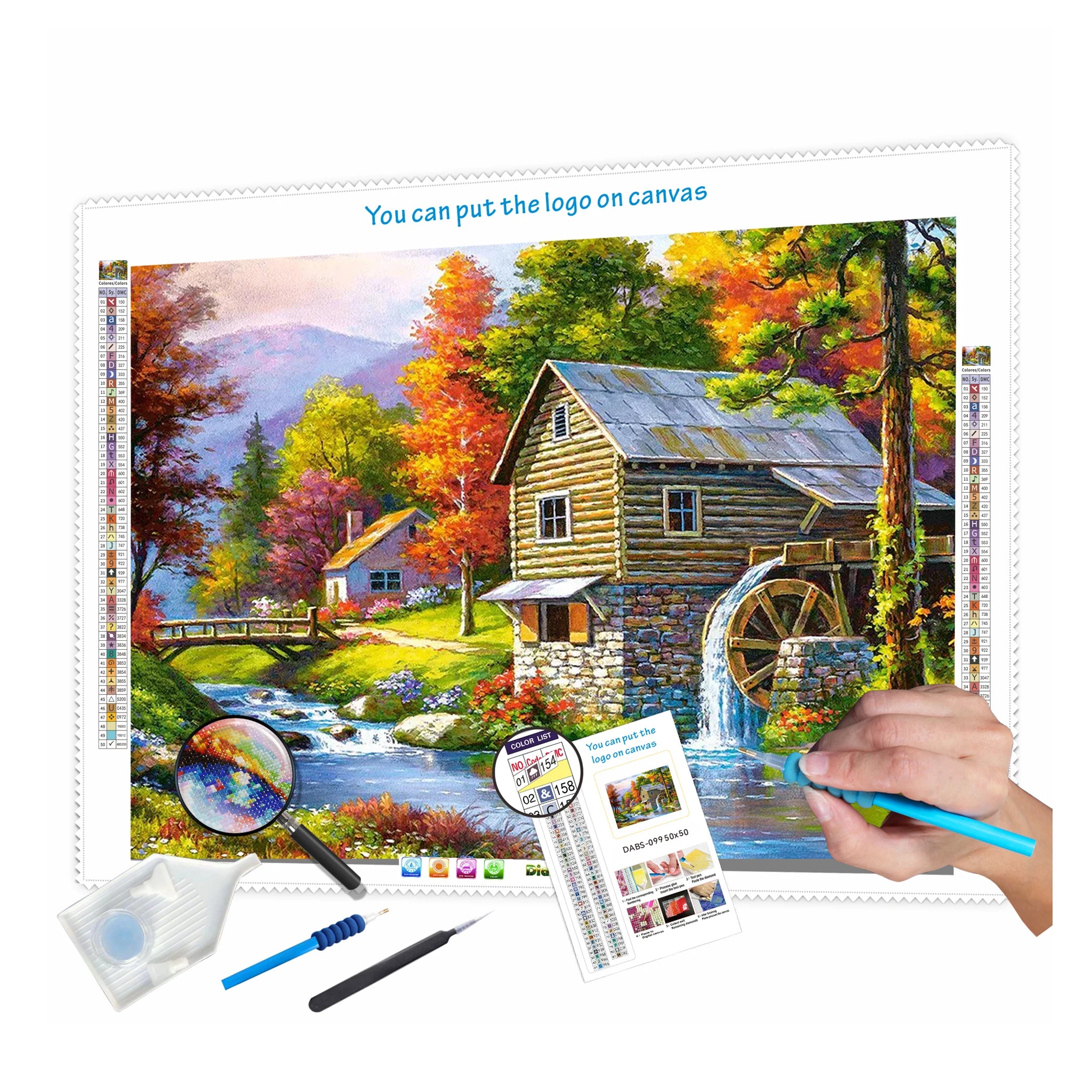 N-2148 DIY Diamond Painting 5D Full Square Drill Custom Diamond Dot Painting Landscape Flower Vase Canvas Printed DIY Handwork