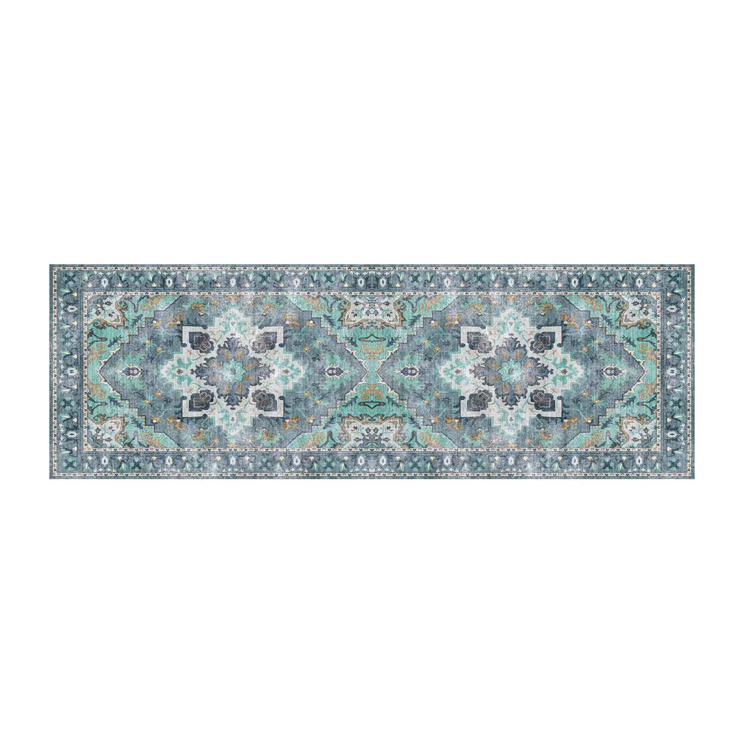 Retro Runner Rugs Durable Hallway Runner Rugs 2x6 Non Slip Vintage Machine Washable Corridor Carpet