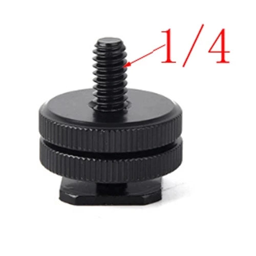 1/4" to 3/8" 5/8 Male to Female Double Layer Thread Screw Mount Adapter Tripod Plate Camera Screws for Camera Flash Tripod