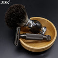 Small MOQ Classic Private Label Cool Grey Aluminum & Zinc Alloy Men's Double Edge Facial Safety Razor for Face & Body Use