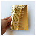 Luxury Elegant Hardcover Small Invite Sweet 16 Invitations Gold Mirror Acrylic Wedding Card Event Invitation