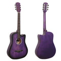 Wholesale 38 Inch Acoustic Guitar Matte Finish Basswood Cut-away Guitar for Beginner