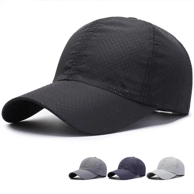 Quick Dry Baseball Caps Men Women Adjustable Breathable Thin Mesh Hat Golf Tennis Outdoor Sports Hats