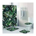 Shower Curtain Sets 4 Pieces Bath Mat Set with Bath Rug Toilet Cover Floor MatWaterproof Bathroom Curtain