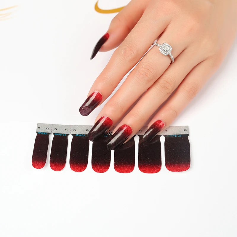 New Ombre 3D Nail Wraps Factory-Supplied Nail Polish Stickers and Gel Nail