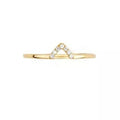 LOZRUNVE 14k Gold Plated Pave Diamond Triangle Stacking Ring Women Silver 925