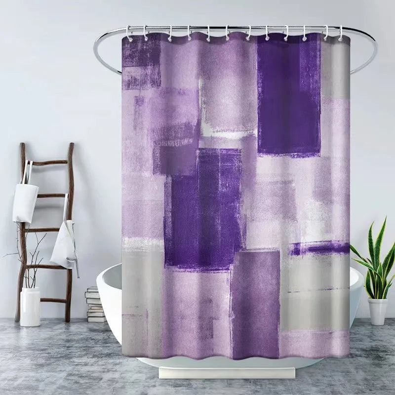 Modern Abstract Gold Marble Ink Texture Shower Curtain for Bathroom Decor Modern Style Bathroom Accessory