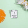 Funny Jokes Enamel Pins - "This Is Bo Has No Arms Knock Knock" Brooch for Shirt Collar or Lapel Cute and Funny Jewelry Gift