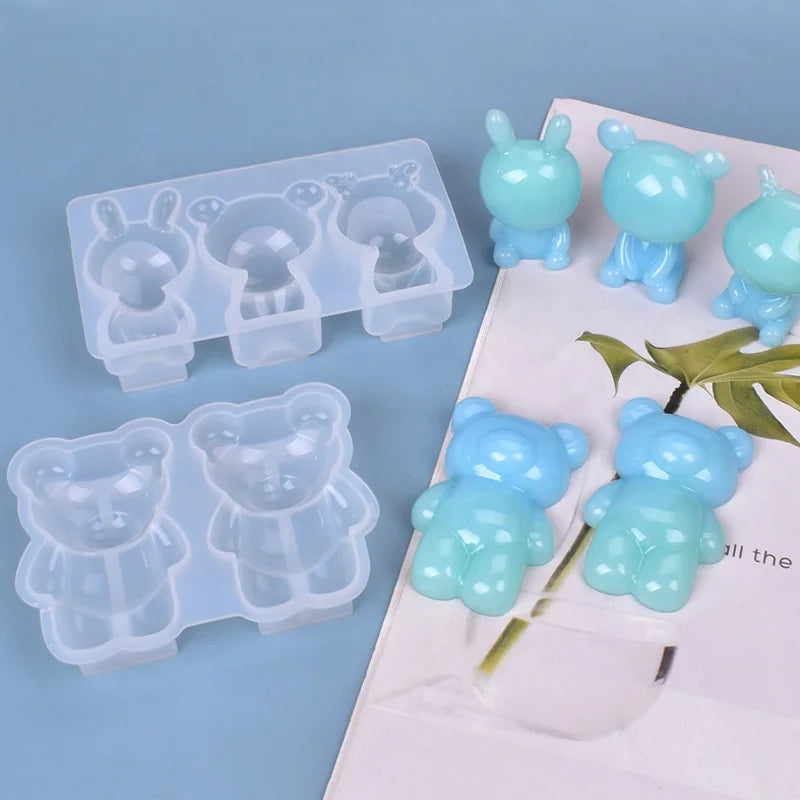 Cute Bear Resin Mold Animal Silicone Fondant Soap Mold
