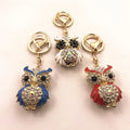 Factory Price OWL Keychain Metal Key Ring School Supplies Car Bag Phone Accessories Key Chain Diamond Keyring