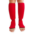 Low MOQ Cloth Shin Instep Guard Foam Shock Absorb Integrated Leg Foot Protector Martial Arts Sparring Gear for Dojo Wholesale