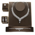 Jewelry Set Fashion Luxury Zirconia Necklace Bracelet Earrings Ring Wedding 4pcs Jewelry Sets Exquisite Set BN8072 Bisuteria