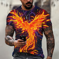 Fitspi Summer Men's T-shirts 3d Print Graphic Short Sleeve Tops Hip Hop Tees Men Oversized T Shirt Vintage Men Clothing