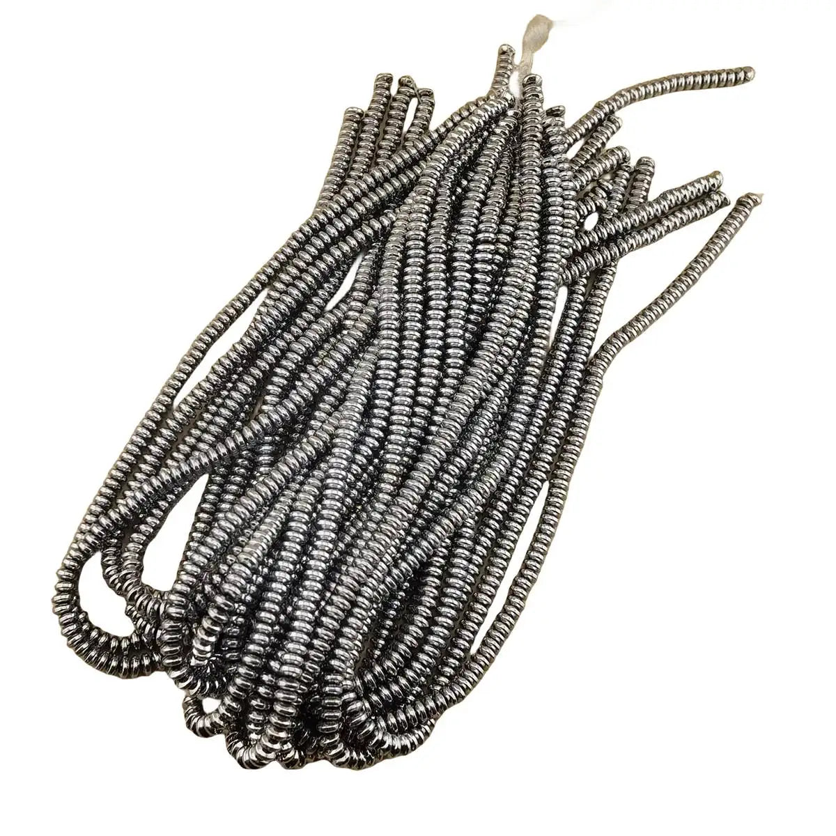Wholesale High Quality Natural Stone Plated Hematite Spacer Round Beads Silver Hematite Beads for DIY Making Jewelry Gemstone