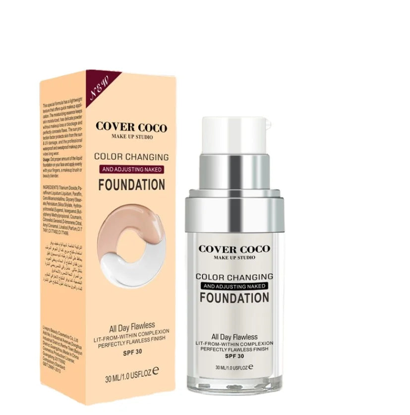 OEM Custom Natural Cosmetics Long Lasting Waterproof Concealer Liquid Foundation Brightens Moisturizer Cream Natural Face Makeup