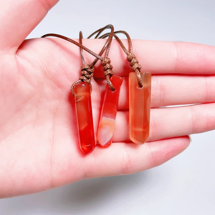 Huiying Red Agate Pendant Gemstones Carnelian Pendant Jewelry