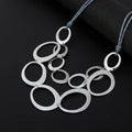 TongLing European Vintage Circular Short Necklace Interlocking Handmade String Necklace
