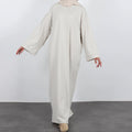 New Modest Casual Dresses for Women Plus Size Polyester Abaya for Muslim Casual Ramadan Wear Eid Ramadan Collection