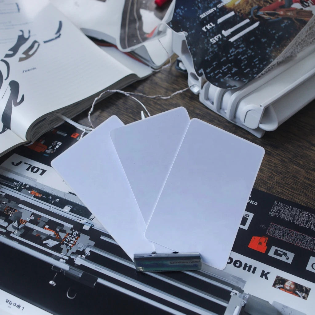 BOYE White PVC Printable Magnetic Film Laminated Smart NFC Blank Letterpress Business ID Card for UV Printer Accessory