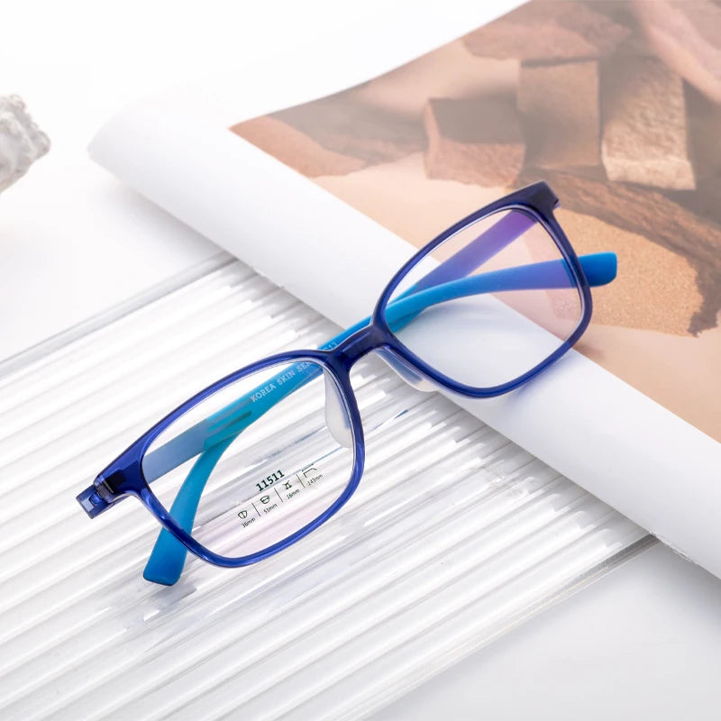 TR90 Optical Frames Lightweight Square Kids Eyeglasses Youth Eyewear with Made in China Quality