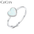 CZCITY Heart Opa Ring 925 Sterling Silver Ring for Female Yiwu Factory Wholesale Women Trendy Fine Jewelry Silver Ring