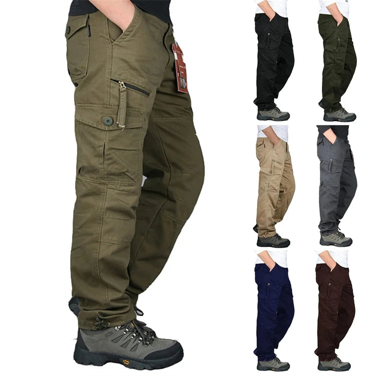Multi Pocket Casual Waterproof Hunting Hiking Tactical Sweatpants Streetwear Cargo Pants Trousers for Men