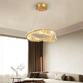 Customized Modern LED Dining Room Living Room Chandelier Change 3 Colors Crystal Pendant Lamp Hotel Apartment