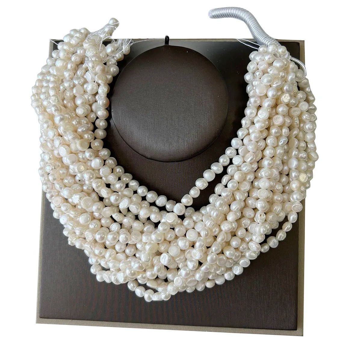 High Quality 6.3-7.3mm Natural White Freshwater Baroque Loose Nugget Strand Wholesale 6.3-7.3mm Freshwater High White Color