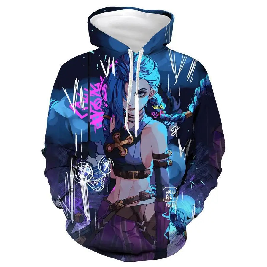 Fitspi Wholesale Custom Cartoon Pattern Sweatshirt 3d Digital Printing Pullover Hoodies