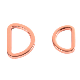 Manufacture Wholesale Bag Hardware 25mm Rose Gold Decorative Flat D Buckle D Ring for Purse