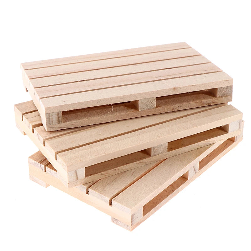Natural Mini Wooden Pallet Beverage Coasters for Hot and Cold Drinks Insulation Pad Tea Coffee Cup Mug Coaster Pot Mat