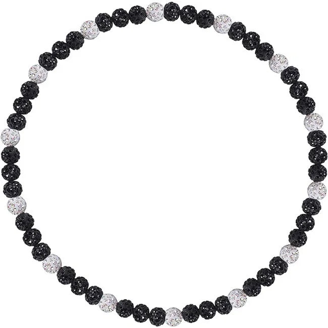 Men's Colored Glitter Rhinestone Bead Necklace Baseball Necklace Hip-Hop Athletic Style for Player