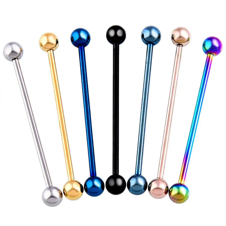 Ready Ship Children's Wedding Stainless Steel Gold Industrial Barbell Bar Snake Heart Arrows Earring Ear Cartilage Basic